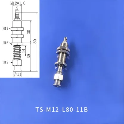 Tianxing Robot Vacuum Suction Cup Fitting M10/M12 Extend Thread Top Air Intake Sucker Buffer Connecting Rod Automation Tools-BOLTTE
