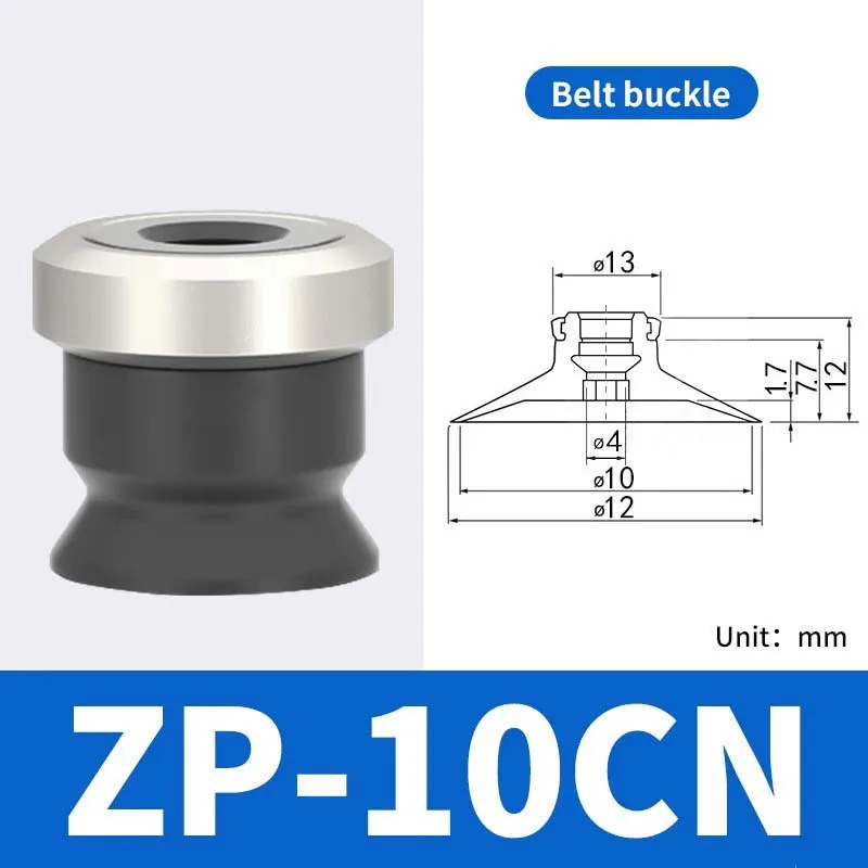 Pneumatic Vacuum Suction Cup with Holder ZP10CN/CS Silicone Sucker for Injection Molding Machine Robot Arm Automation Fitting