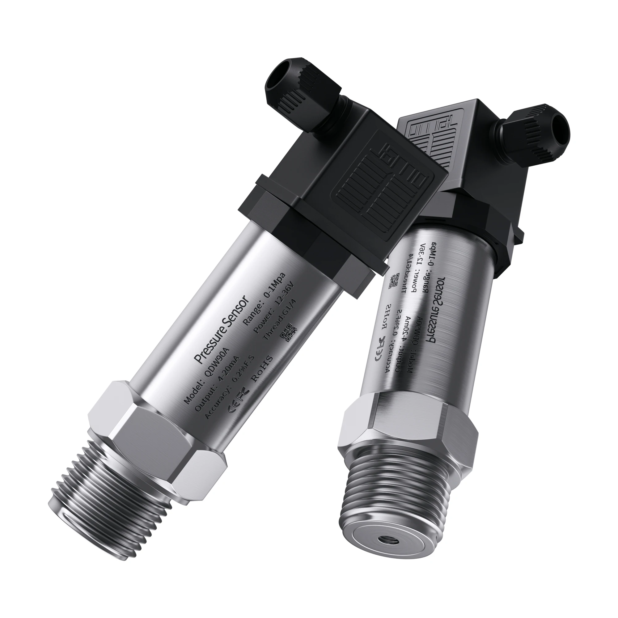 10bar 500Kpa 0.2bar pressure transmitter 50bar 10Mpa 100bar 4-20mA 0.5-4.5V Pressure Sensor RS485 24V Supply G1/4" pressure-BOLTTE