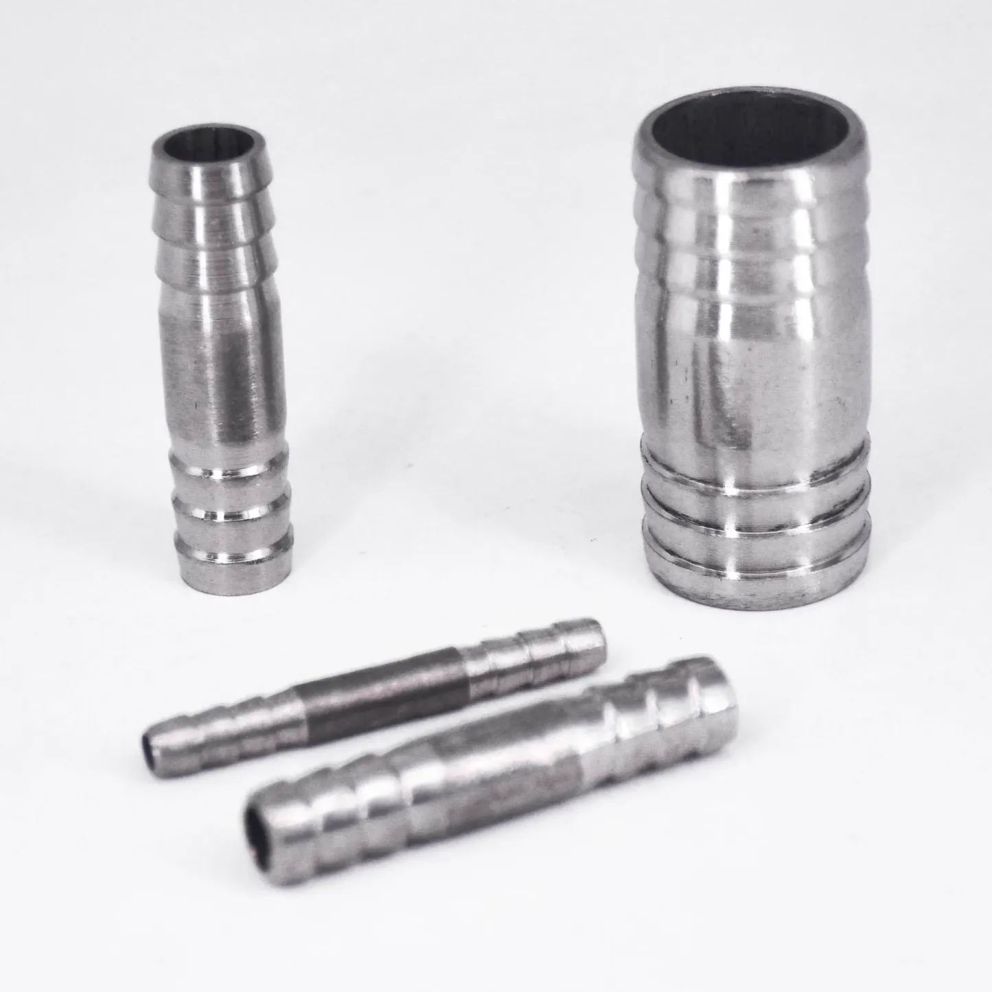 6 8 10 12 13 14 15 16 17 18 19 20 21 22 24 25 -76 mm Hose Barb Equal Straight Nipple Connector 304 Stainless Steel Pipe Fitting-BOLTTE