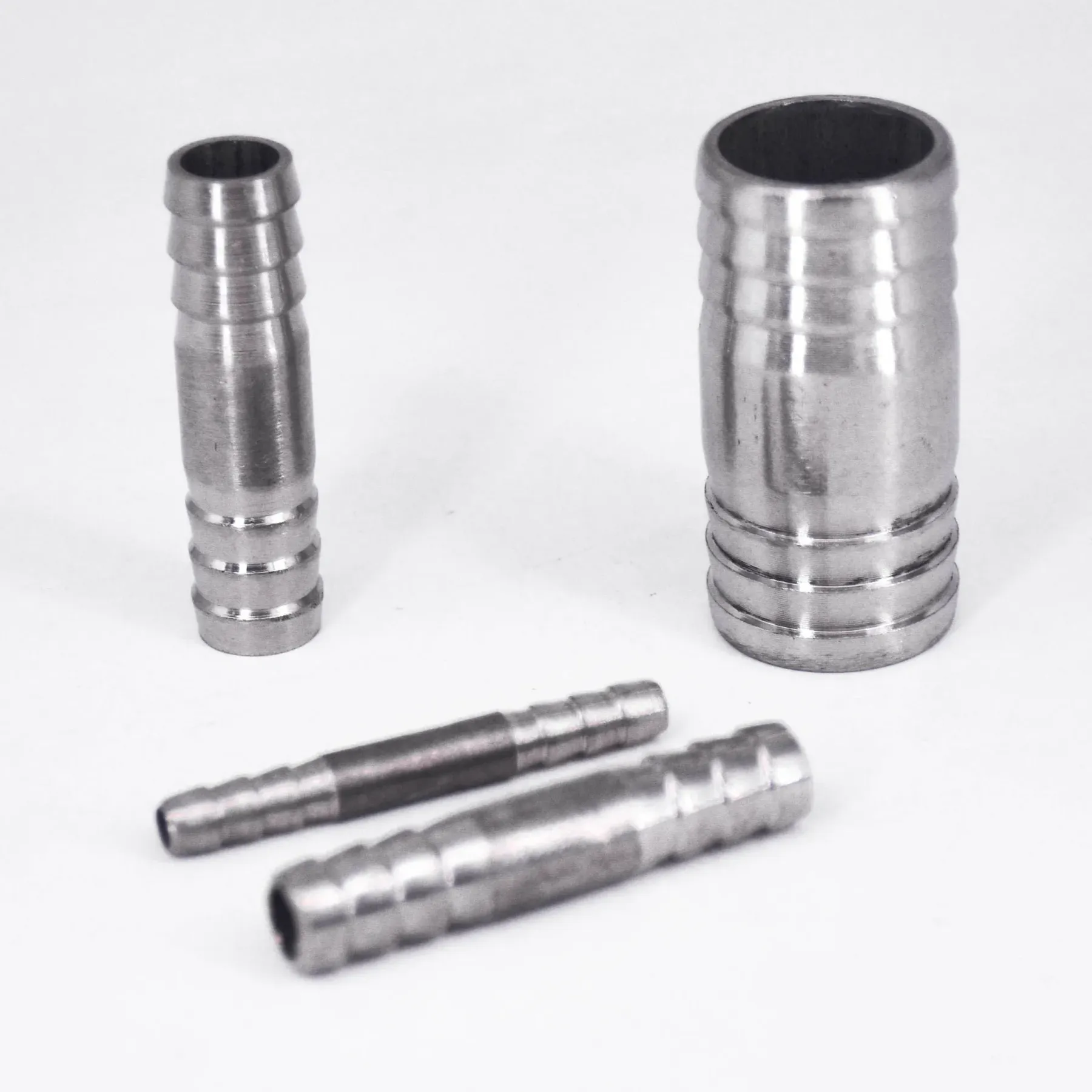 6 8 10 12 13 14 15 16 17 18 19 20 21 22 24 25 -76 mm Hose Barb Equal Straight Nipple Connector 304 Stainless Steel Pipe Fitting-BOLTTE