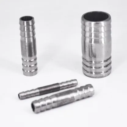 6 8 10 12 13 14 15 16 17 18 19 20 21 22 24 25 -76 mm Hose Barb Equal Straight Nipple Connector 304 Stainless Steel Pipe Fitting-BOLTTE