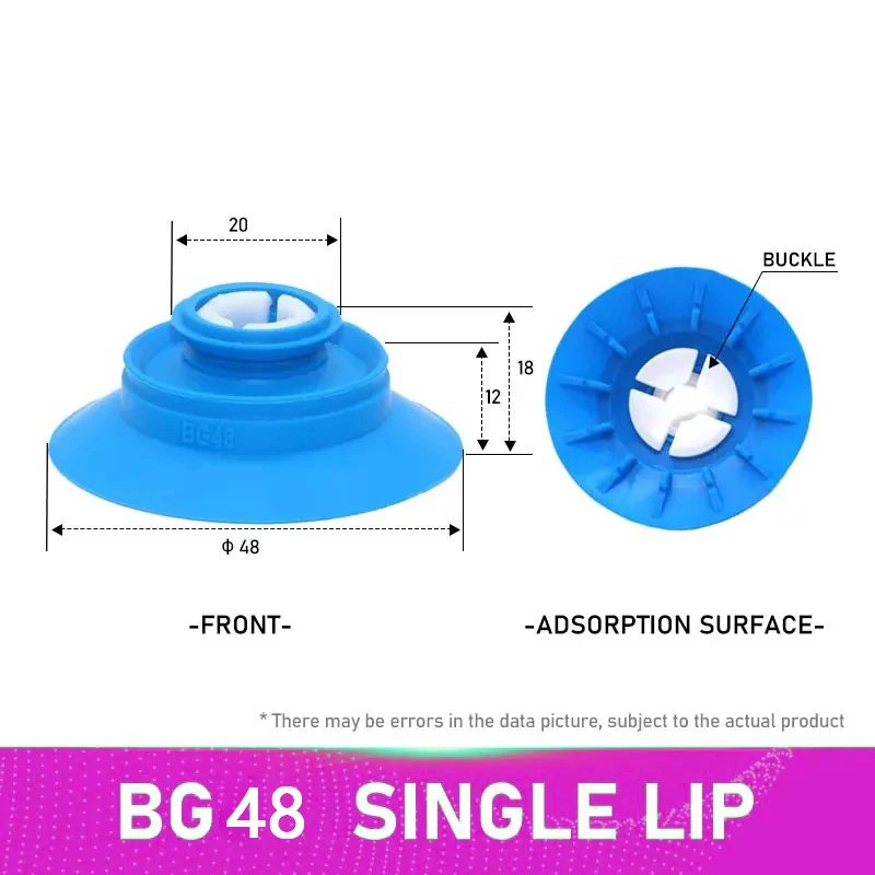 Pneumatic Vacuum Suction Cup Multi-layer Imported PU Soft Packaging Liquid Bag Opening Sucker Automation Manipulator Accessory-BOLTTE