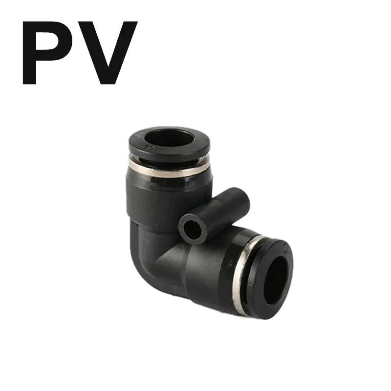 Black Pneumatic Fitting Pipe Connector Quick Release Coupling 4mm 6mm 8mm 10mm 12mm PU PV PE HVFF PY Tube Connectors-BOLTTE