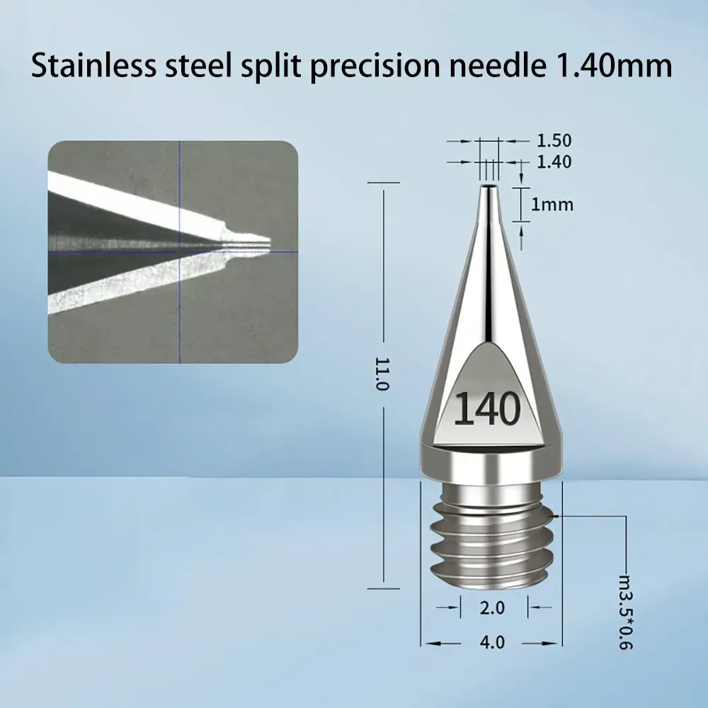SY High Precision One-Piece Glue Dispensing Needle, Double Thread Tapered Needle Tip Integrated Conical, 304Stainless Steel-BOLTTE