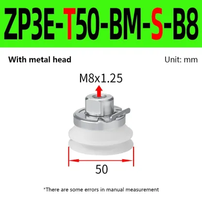 ZP3E Series Heavy Duty Vacuum Suction Cup with Fitting Head ZP3E-T32-UM-S ZP3E-T50-UM-N
