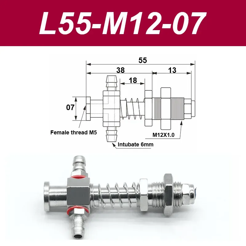 Vacuum suction cup base samll head 7mm hardware manipulator fixture accessories pneumatic support tail Side air intake-BOLTTE