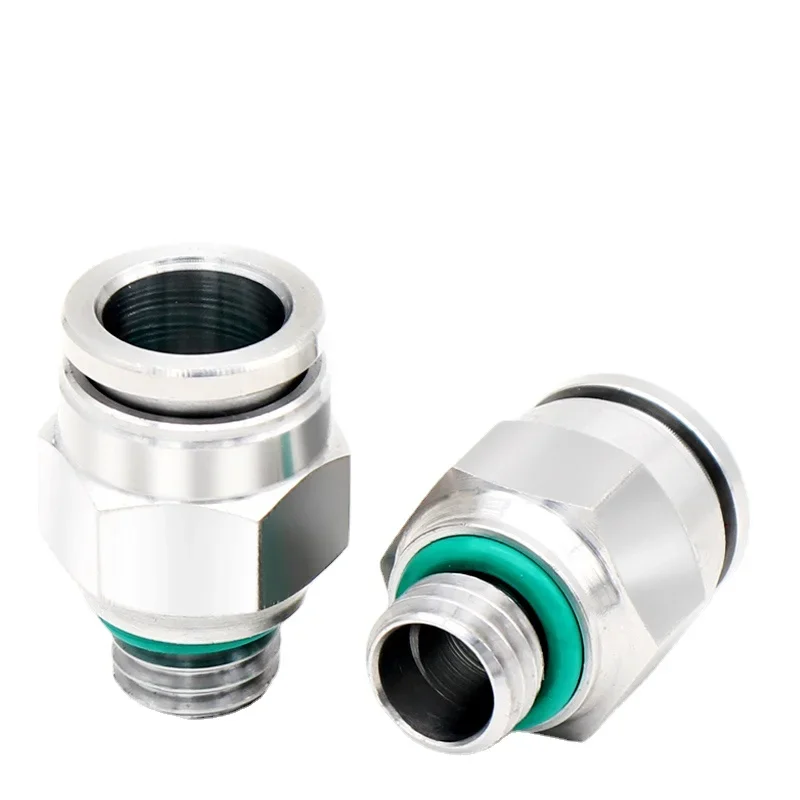 M5 M6 M8 M10 M12 M16 M18 M20 x 4/6/8/10/12/14mm Pneumatic 304 Stainless Steel Push In Quick Connector Release Air Fitting-BOLTTE