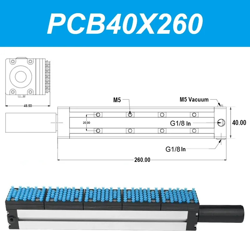 Manipulator vacuum suction cup PCB circuit board 40 width suction with hole special-shaped hollow workpiece gripper pneumatic