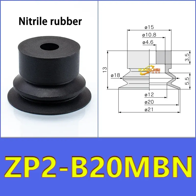 5pcs/pack ZP2 Series Bellow Vacuum Suction Cup  ZP2-B04/06/08/10/15/20MBS/N B06MB Gripper-BOLTTE