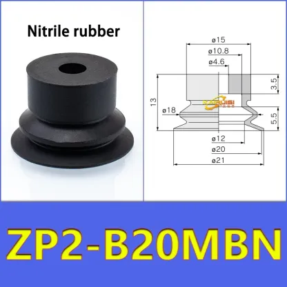 5pcs/pack ZP2 Series Bellow Vacuum Suction Cup  ZP2-B04/06/08/10/15/20MBS/N B06MB Gripper-BOLTTE