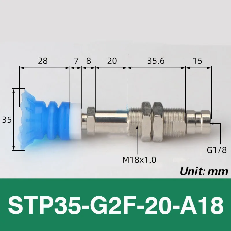 Open bag vacuum suction cup industrial STP35S/60S suction soft packaging silicone mechanical arm accessories suction nozzle lip-BOLTTE