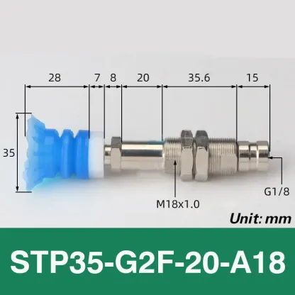 Open bag vacuum suction cup industrial STP35S/60S suction soft packaging silicone mechanical arm accessories suction nozzle lip-BOLTTE