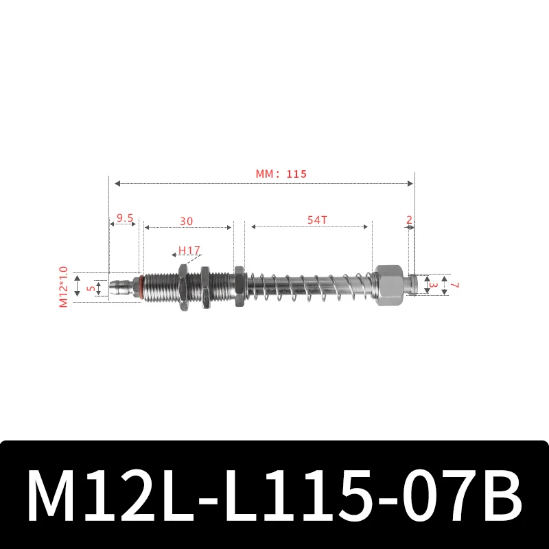 M12-07B Series Small Air Pneuamtic Parts Fixture Rubber Sucker Pad Silicone Vacuum Suction Cup Mount-BOLTTE