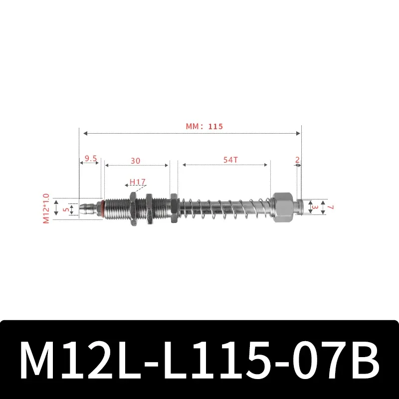 M12-07B Series Small Air Pneuamtic Parts Fixture Rubber Sucker Pad Silicone Vacuum Suction Cup Mount-BOLTTE