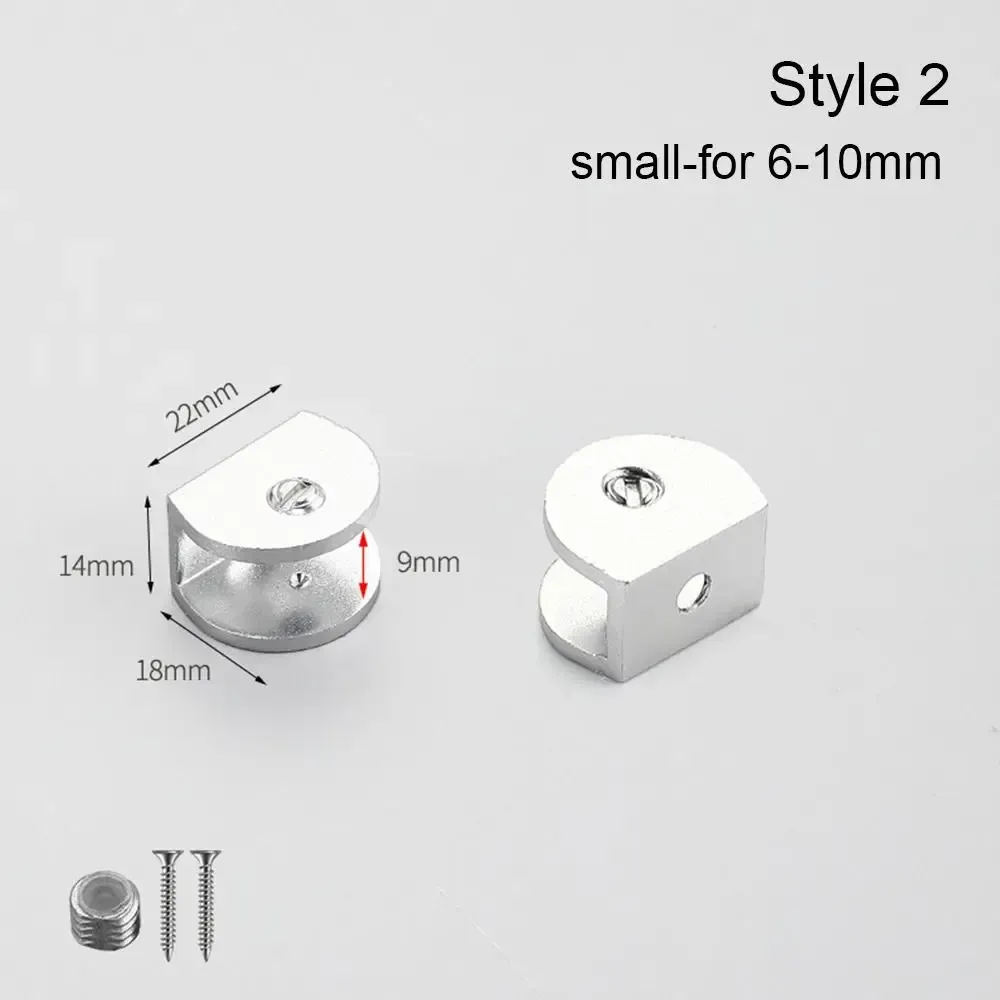 Thicken Panel Bracket Glass Clamp Shelves Clips Furniture Hardware Shelf Holder Clip Shelf Holder Support For 6-12mm