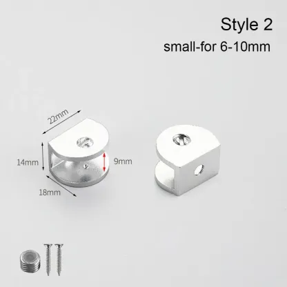 Thicken Panel Bracket Glass Clamp Shelves Clips Furniture Hardware Shelf Holder Clip Shelf Holder Support For 6-12mm