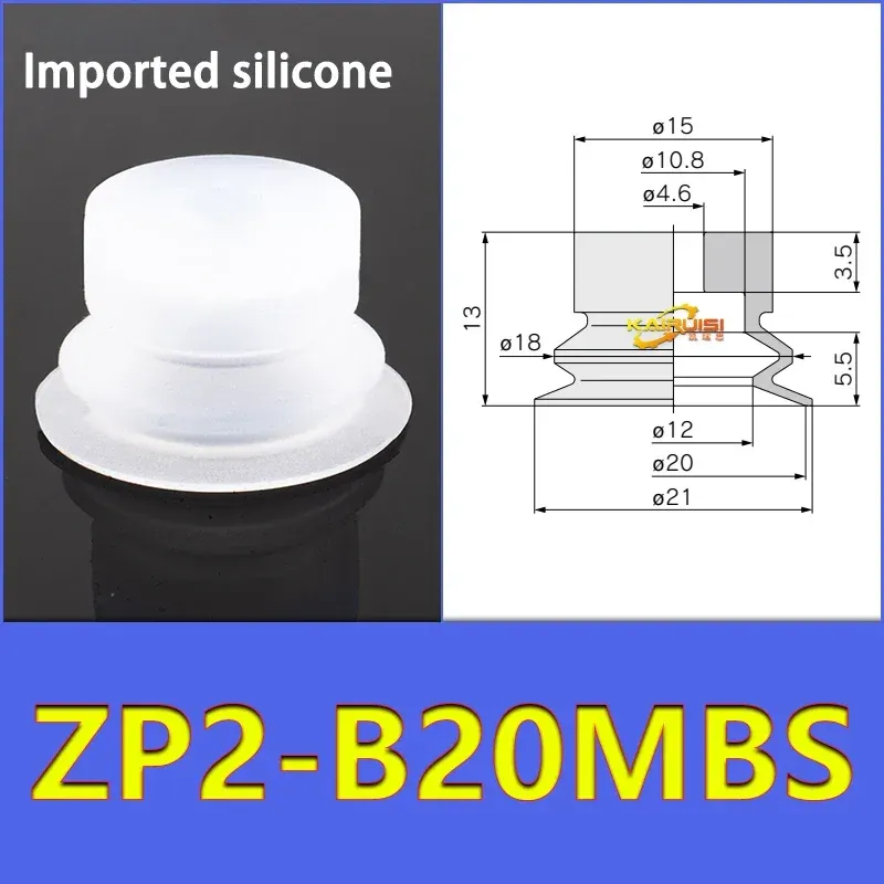 5pcs/pack ZP2 Series Bellow Vacuum Suction Cup  ZP2-B04/06/08/10/15/20MBS/N B06MB Gripper-BOLTTE