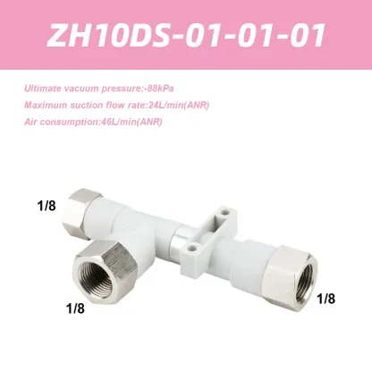 ZH Series Vacuum Ejector Body Ported Type One-touch ZH05DS-06-06-06 ZH07DL-06-06-06 Screw-in ZH05DS-01-01-01 ZH13DS-01-02-02-BOLTTE