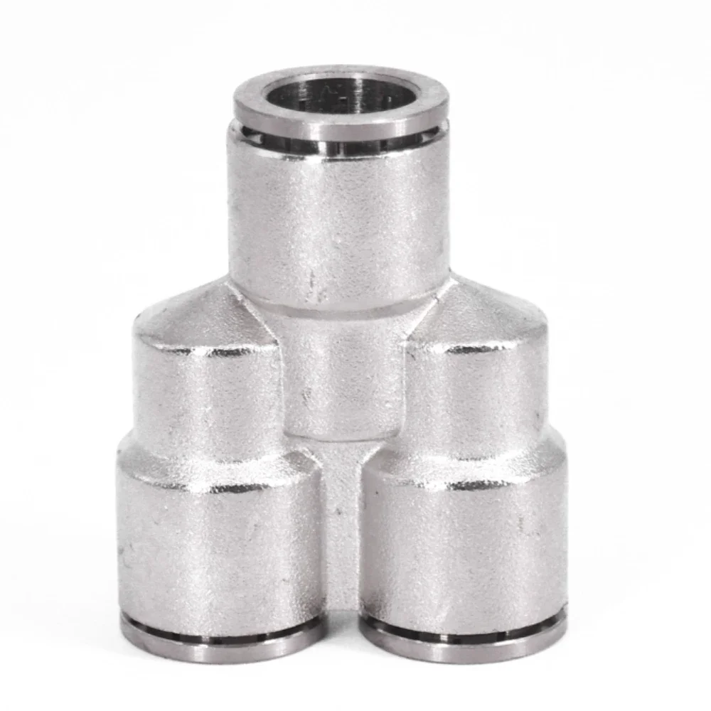 4 6 8 10 12 14 16mm PU Elbow Corss Y Tee Nickel Plated Brass Push In Quick Connector Release Pneumatic Connectors Air Fitting-BOLTTE