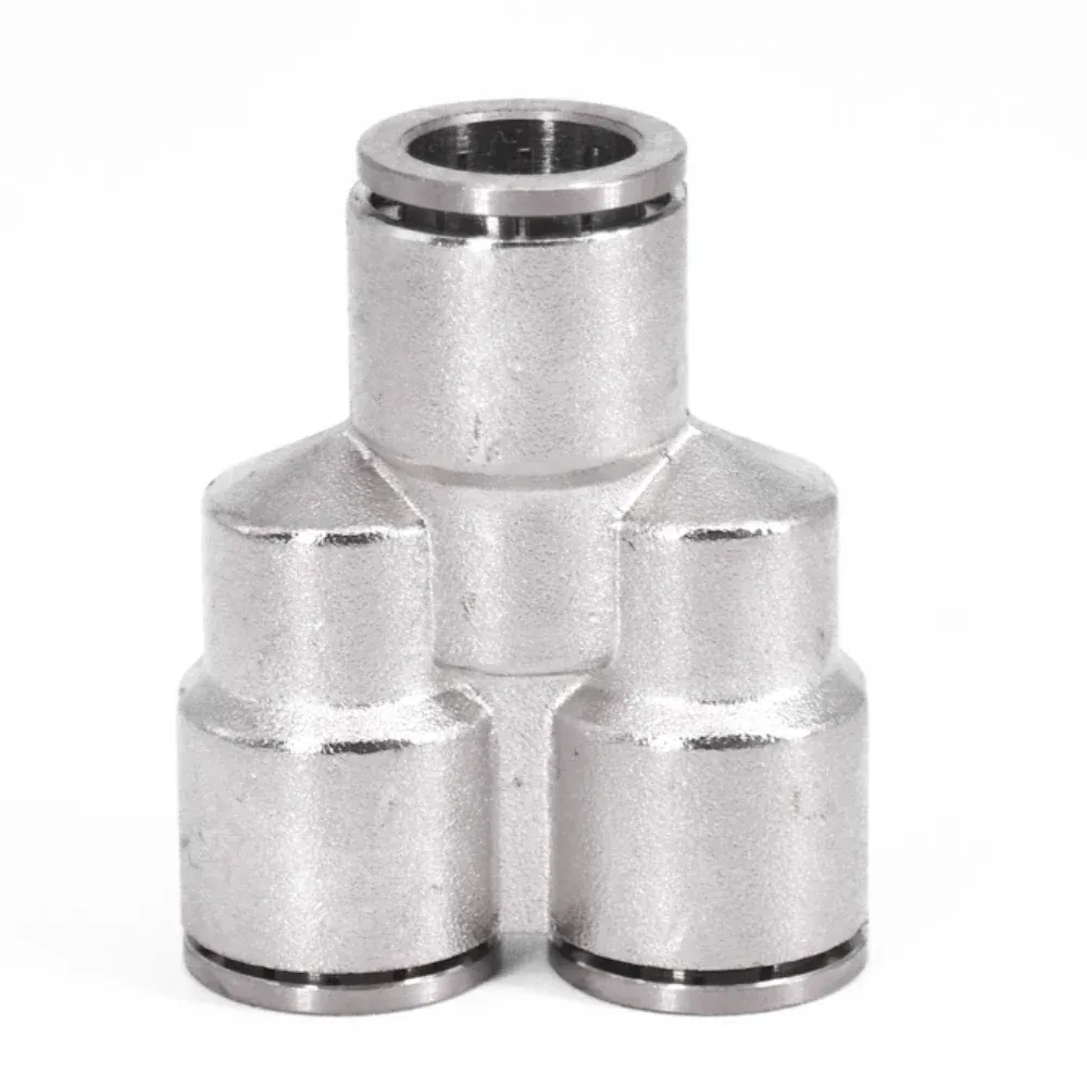 4 6 8 10 12 14 16mm PU Elbow Corss Y Tee Nickel Plated Brass Push In Quick Connector Release Pneumatic Connectors Air Fitting-BOLTTE