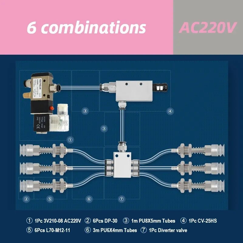 Manipulator Vacuum Suction Cup Set Suction Cup Assembly Pneumatic Sucker Mechanical Injection Molding Machine Accessories