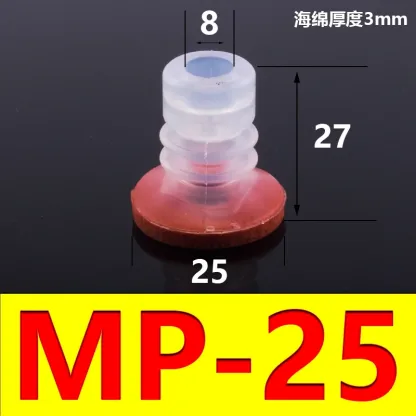 5 PCS Mechanical arm sponge vacuum suction cup strong suction nozzle industrial pneumatic accessories MP-08 10 12 15 20 30 40 50-BOLTTE