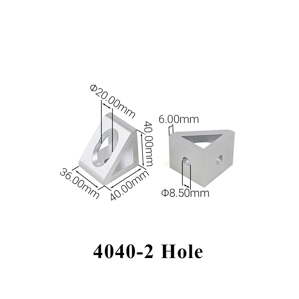 4Pcs/Lot Aluminum Profile Right Angle Triangle Block Triangle Connector Bracket for 2020 3030 4040 4545 2040 3060 Alu Profiles