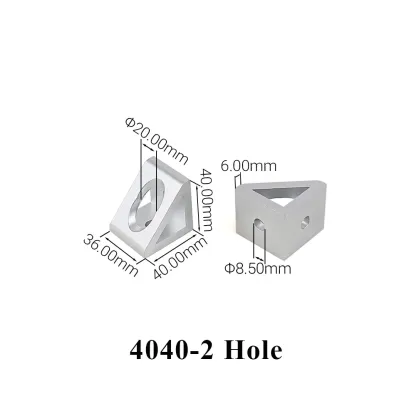 4Pcs/Lot Aluminum Profile Right Angle Triangle Block Triangle Connector Bracket for 2020 3030 4040 4545 2040 3060 Alu Profiles