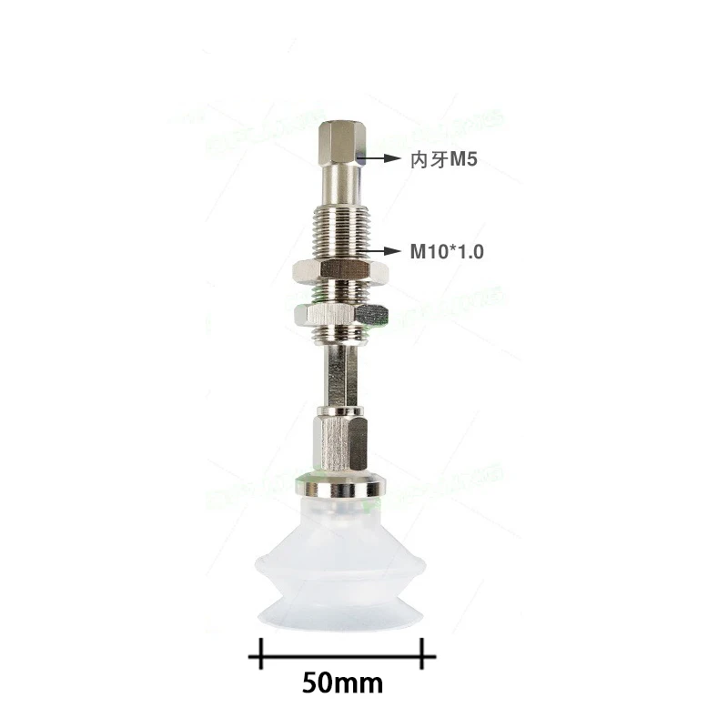 Pneumatic Vacuum Suction Cup with Connecting Rod Fittings ZPT 10mm-50mm Buffer Stroke Non Rotatable Mounting Bracket Assembly-BOLTTE