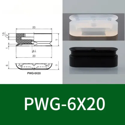 High-Strength Pneumatic Vacuum Suction Cup PWG Series Rectangular/Oval Industrial Sucker Gripper Pad for Quick Pickup Automation-BOLTTE