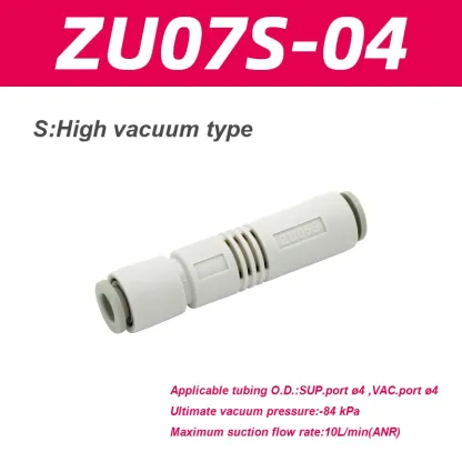 manipulator ZU05S ZU07S  ZU05L ZU07L Large flow Pneumatic Vacuum Ejector vacuum negative pressure generator-BOLTTE