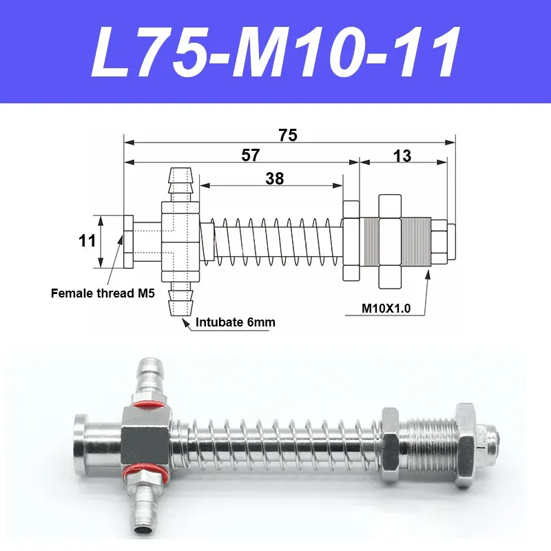 Vacuum suction cup base big head 11mm hardware manipulator fixture accessories pneumatic support tail Side air intake-BOLTTE