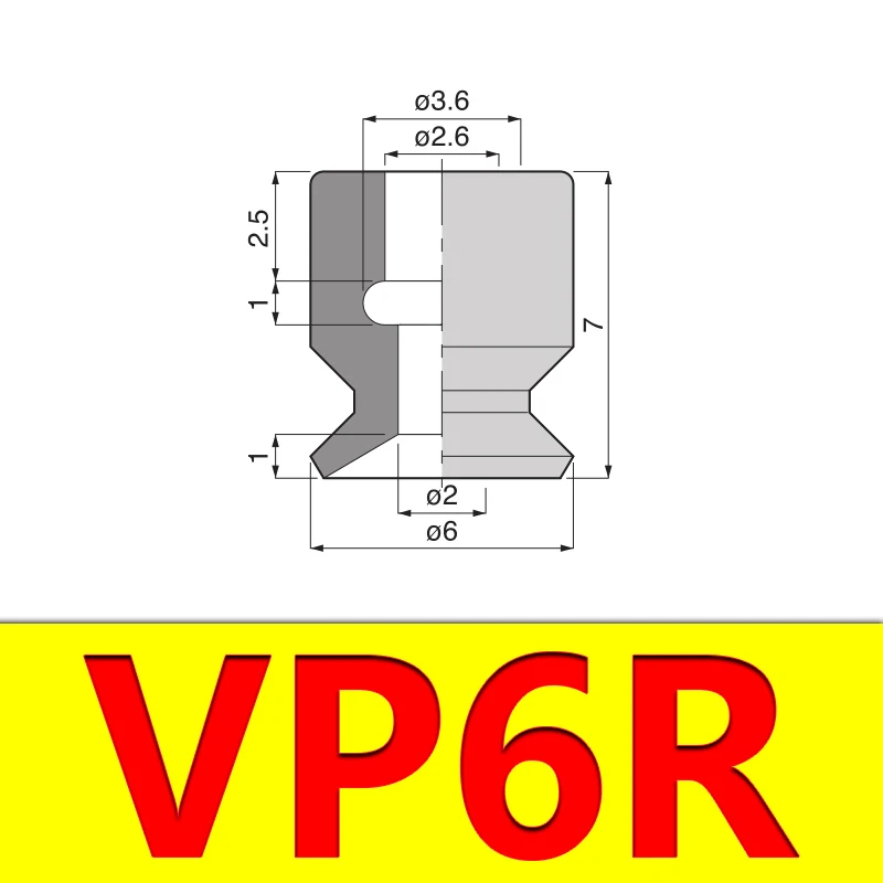  Manipulator Accessories Flat Vacuum Suction Cup Powerful Nozzle Industrial Pneumatic Accessories VP-R-BOLTTE