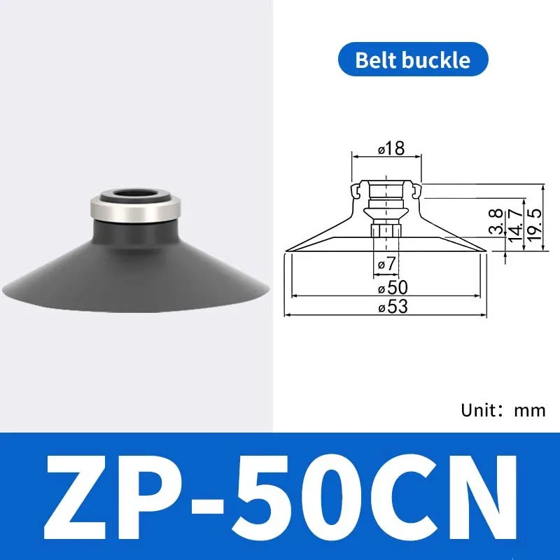 Pneumatic Vacuum Suction Cup with Holder ZP10CN/CS Silicone Sucker for Injection Molding Machine Robot Arm Automation Fitting