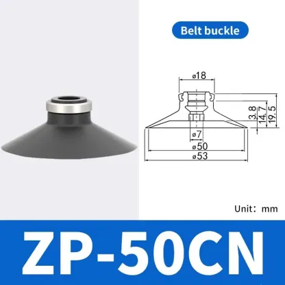 Pneumatic Vacuum Suction Cup with Holder ZP10CN/CS Silicone Sucker for Injection Molding Machine Robot Arm Automation Fitting