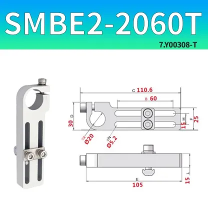 Mechanical Arm Gripper Suction Cup Holding Cylinder Adjustable Connecting Rod Base  SMBE1 SMBE2 SMBE3 Heavy Duty Fixed Support-BOLTTE