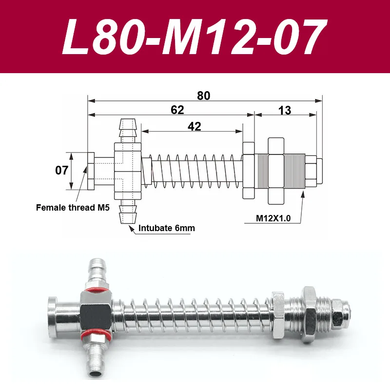 Vacuum suction cup base samll head 7mm hardware manipulator fixture accessories pneumatic support tail Side air intake-BOLTTE