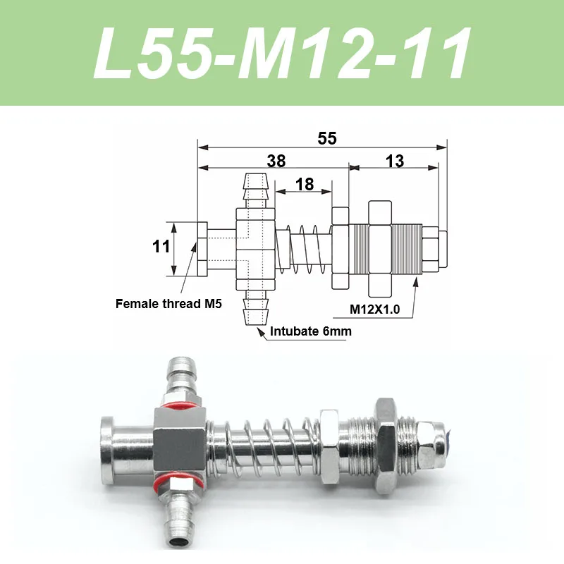 Vacuum suction cup base big head 11mm hardware manipulator fixture accessories pneumatic support tail Side air intake-BOLTTE