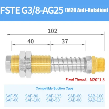 Pneumatic Vacuum Suction Cup Holder Fitting for SAF SAB SAOF SAOB FSTE Fitting