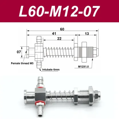 Vacuum suction cup base samll head 7mm hardware manipulator fixture accessories pneumatic support tail Side air intake-BOLTTE