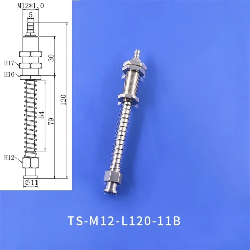 Tianxing Robot Vacuum Suction Cup Fitting M10/M12 Extend Thread Top Air Intake Sucker Buffer Connecting Rod Automation Tools-BOLTTE