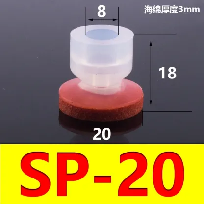 5 PCS Mechanical arm sponge vacuum suction cup strong suction nozzle industrial pneumatic accessories SP DP-08 10 12 15 20 25 30-BOLTTE