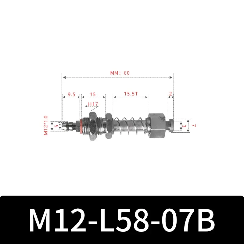 M12-07B Series Small Air Pneuamtic Parts Fixture Rubber Sucker Pad Silicone Vacuum Suction Cup Mount-BOLTTE