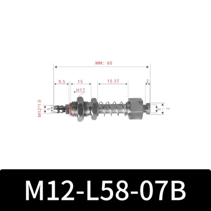 M12-07B Series Small Air Pneuamtic Parts Fixture Rubber Sucker Pad Silicone Vacuum Suction Cup Mount-BOLTTE