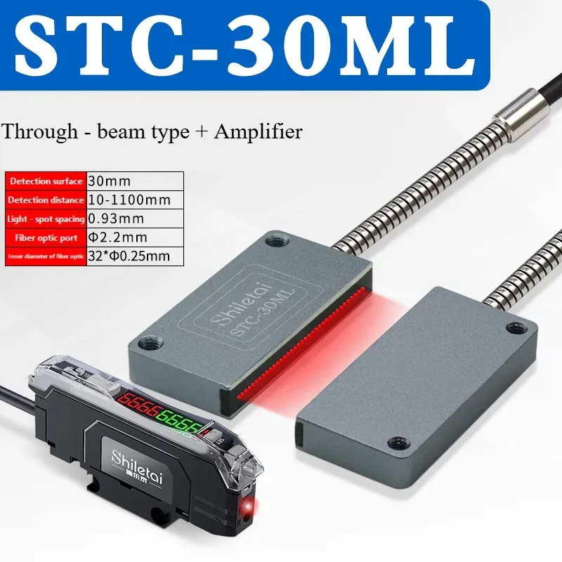 STC-10MLD Rectangular Matrix Fiber Sensor Amplifier Area Detection Diffuse Reflection Grating Counting Photoelectric Sensor-BOLTTE