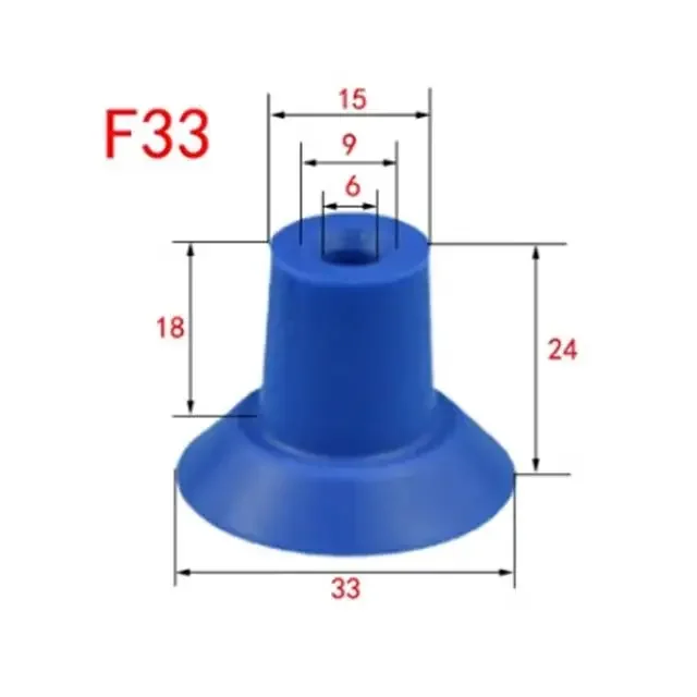 10PCS Pneumatic Vacuum Suction Cup F Series Packing Machine Vacuum Bag Opening Sucker Plastic Film Food Bag Suction Nozzle F18-BOLTTE