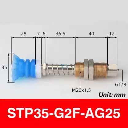 Open bag vacuum suction cup industrial STP35S/60S suction soft packaging silicone mechanical arm accessories suction nozzle lip-BOLTTE