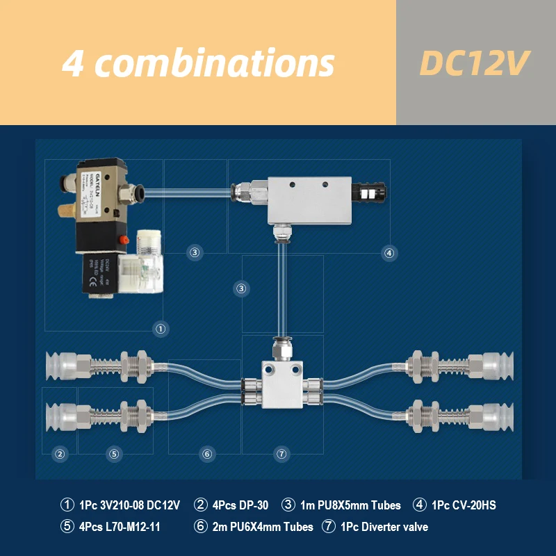 Manipulator Vacuum Suction Cup Set Suction Cup Assembly Pneumatic Sucker Mechanical Injection Molding Machine Accessories