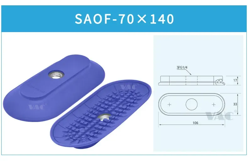 Industrial pneumatic accessories manipulator vacuum sucker oval SAOF/SAOB/80X40X90X30 30*60